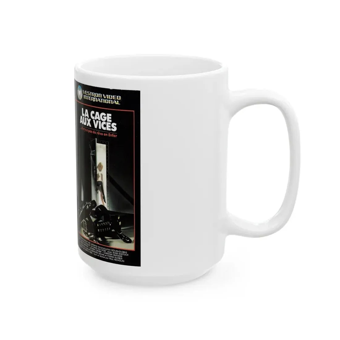 LA CAGE AUX VICES (VHS COVER) - White Coffee Mug - Go Mug Yourself