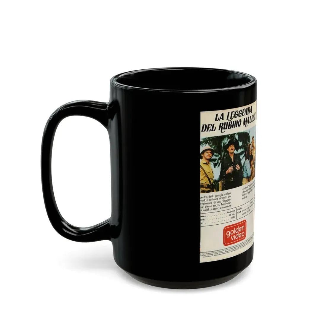 LA LEGGENDA DEL RUBINO MALESE (VHS COVER) - Black Coffee Mug - Go Mug Yourself