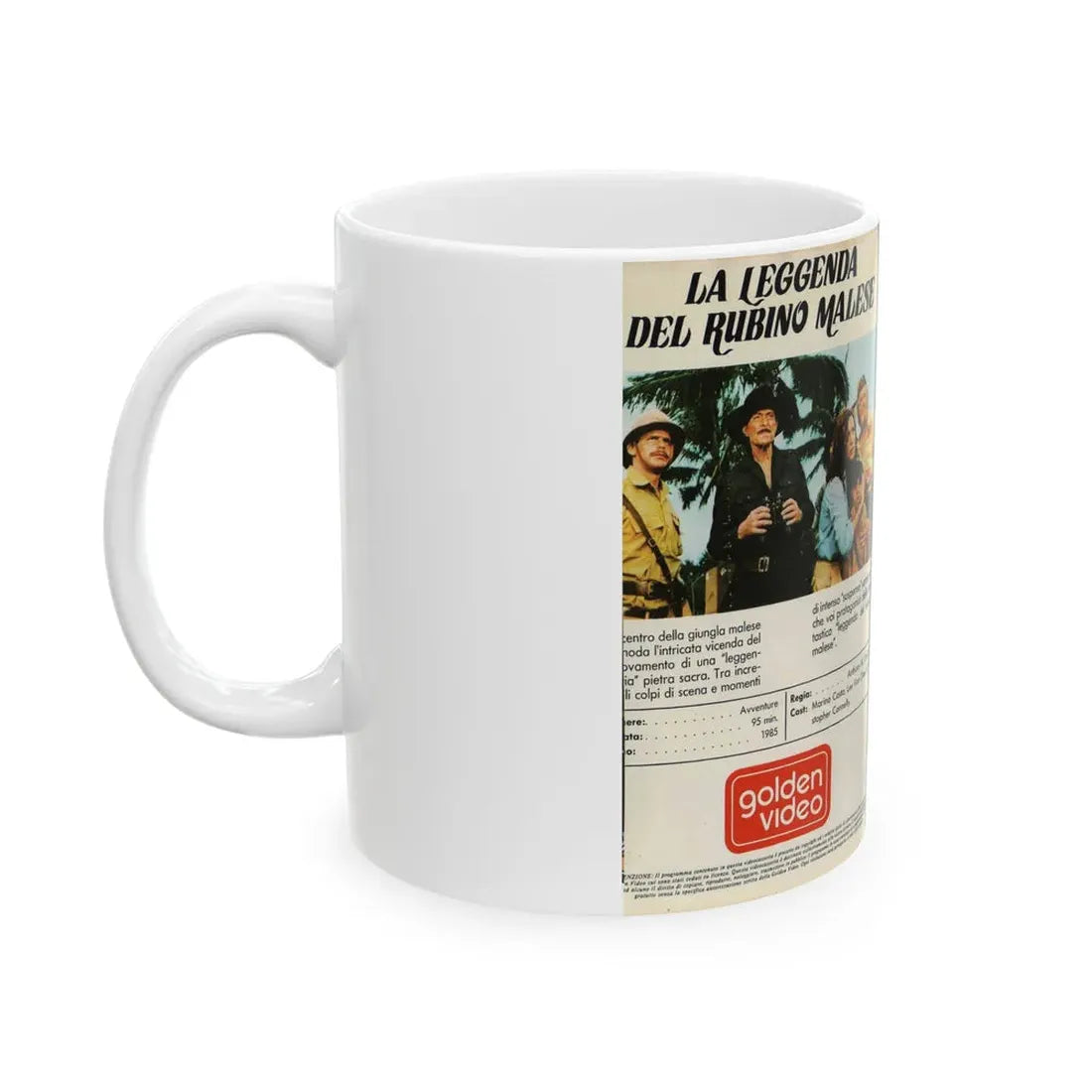 LA LEGGENDA DEL RUBINO MALESE (VHS COVER) - White Coffee Mug - Go Mug Yourself