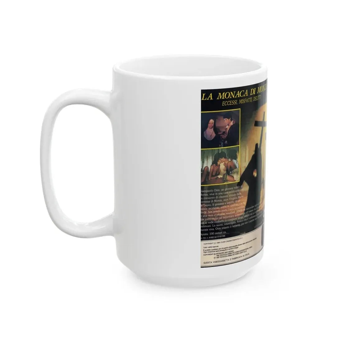 LA MONACA DI MONZA (VHS COVER) - White Coffee Mug - Go Mug Yourself