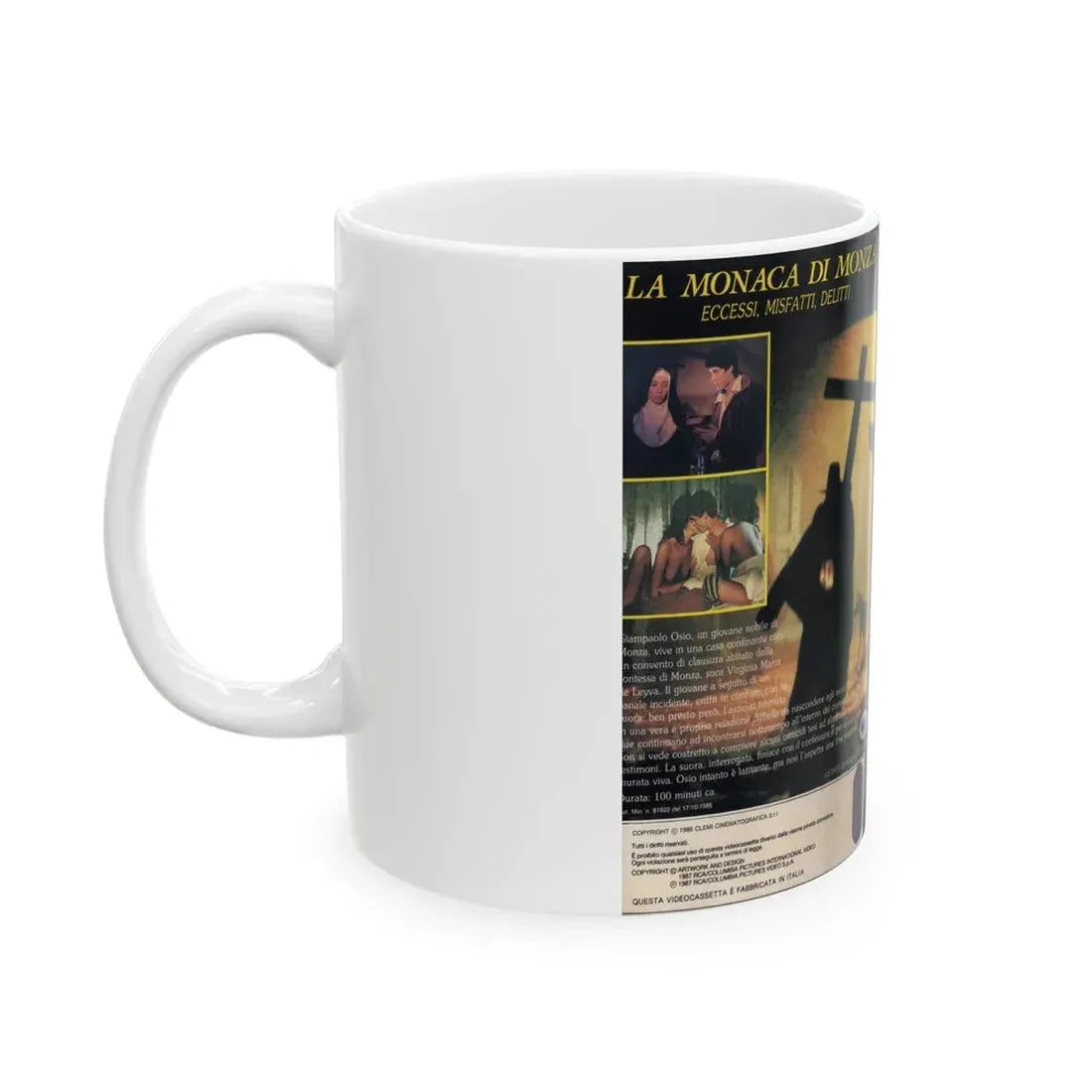 LA MONACA DI MONZA (VHS COVER) - White Coffee Mug - Go Mug Yourself
