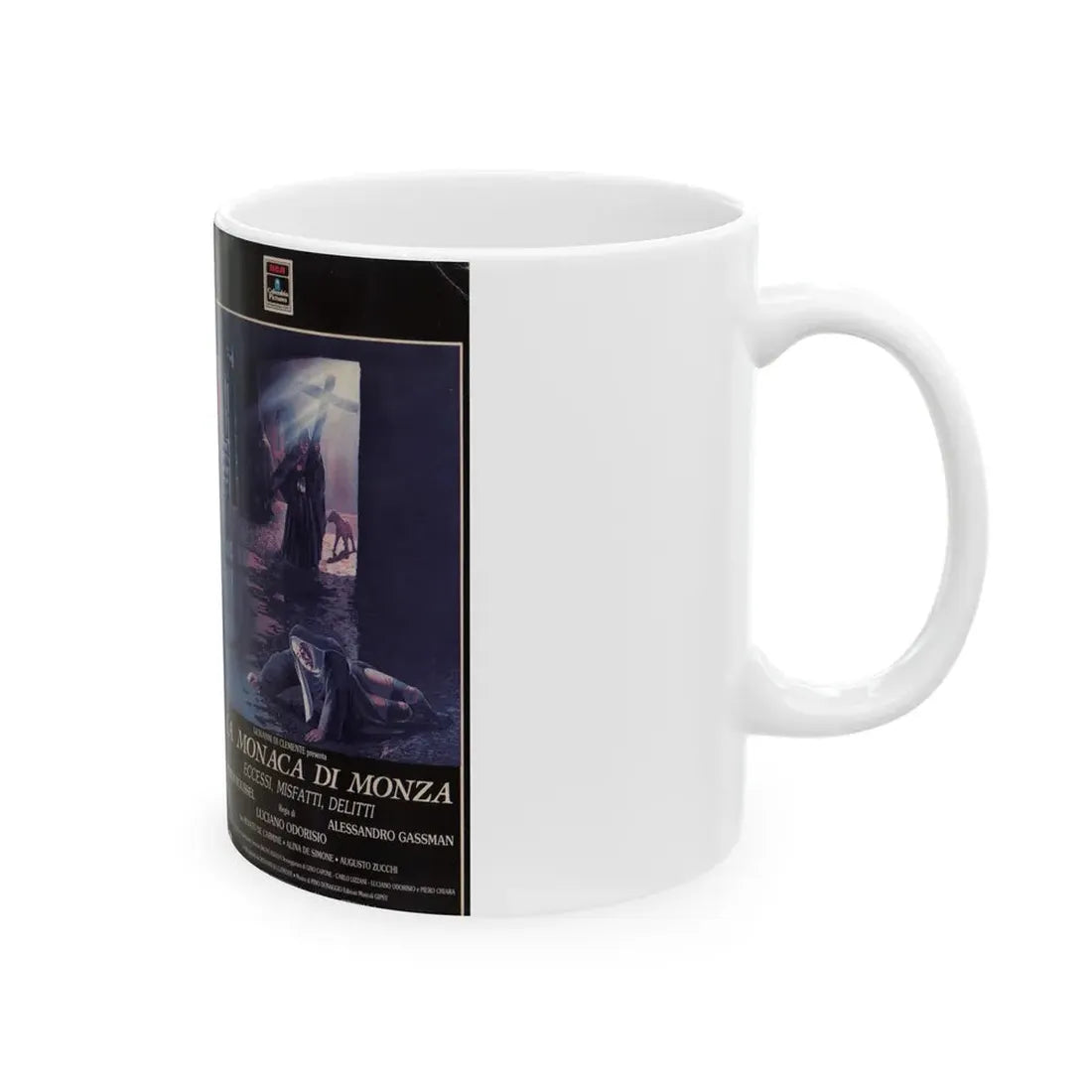 LA MONACA DI MONZA (VHS COVER) - White Coffee Mug - Go Mug Yourself