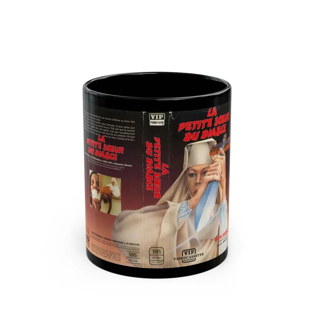 LA PETITE SCEUR DU DIABLE (VHS COVER) - Black Coffee Mug 11oz - Go Mug Yourself