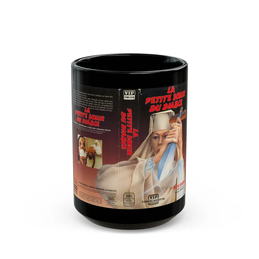 LA PETITE SCEUR DU DIABLE (VHS COVER) - Black Coffee Mug-15oz-Go Mug Yourself