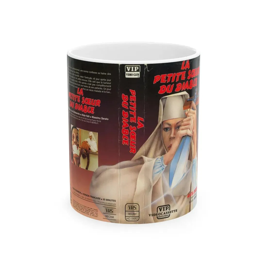 LA PETITE SCEUR DU DIABLE (VHS COVER) - White Coffee Mug 11oz - Go Mug Yourself
