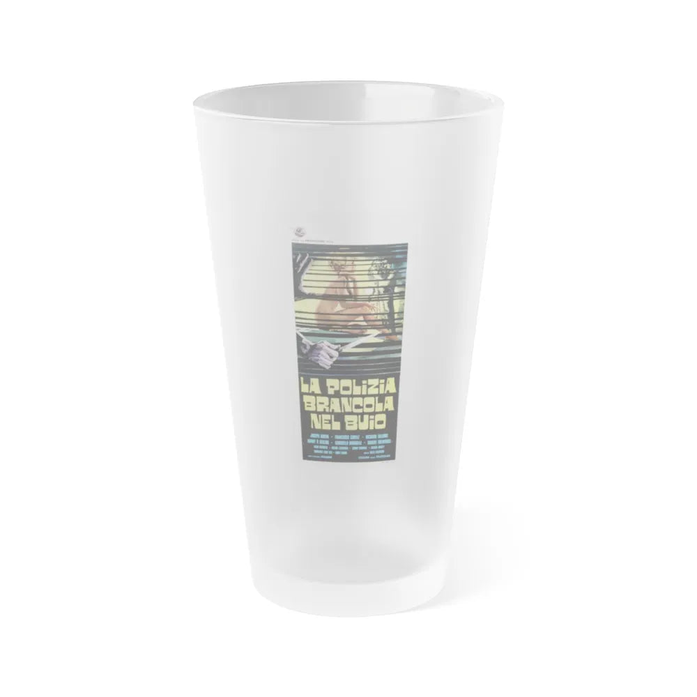 LA POLIZIA BRANCOLA NEL BUIO (THE POLICE ARE BLUNDERING IN THE DARK) 1975 Movie Poster - Frosted Pint Glass 16oz-16oz-Frosted-Go Mug Yourself