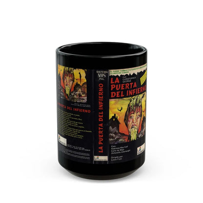 LA PUERTA DEL INFIERNO (VHS COVER) - Black Coffee Mug-15oz-Go Mug Yourself