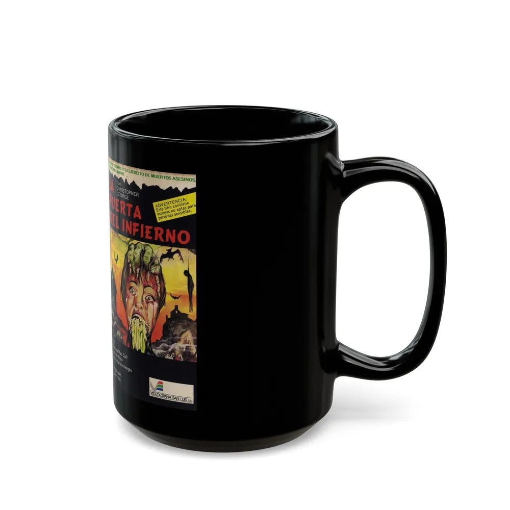 LA PUERTA DEL INFIERNO (VHS COVER) - Black Coffee Mug-Go Mug Yourself