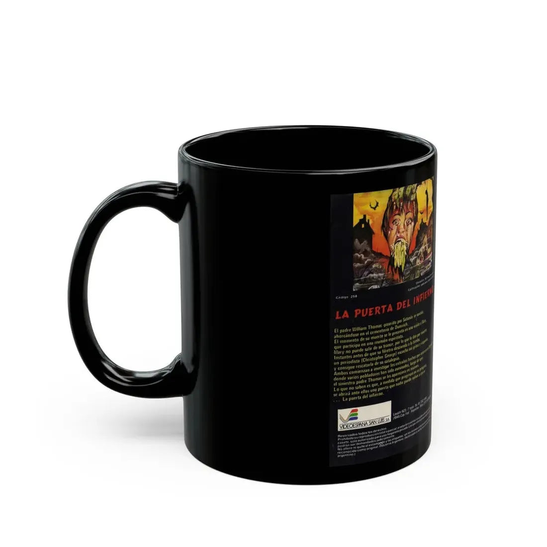 LA PUERTA DEL INFIERNO (VHS COVER) - Black Coffee Mug - Go Mug Yourself