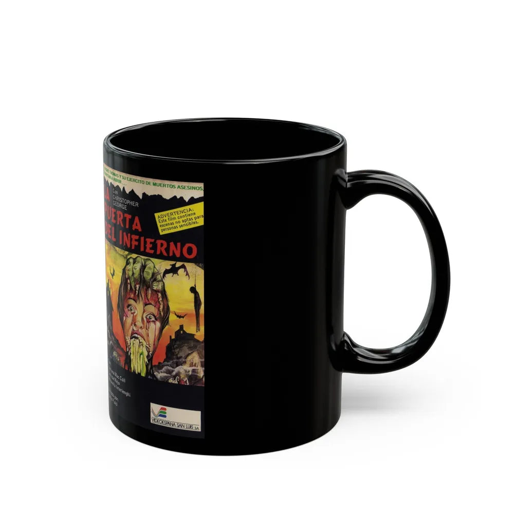 LA PUERTA DEL INFIERNO (VHS COVER) - Black Coffee Mug-Go Mug Yourself