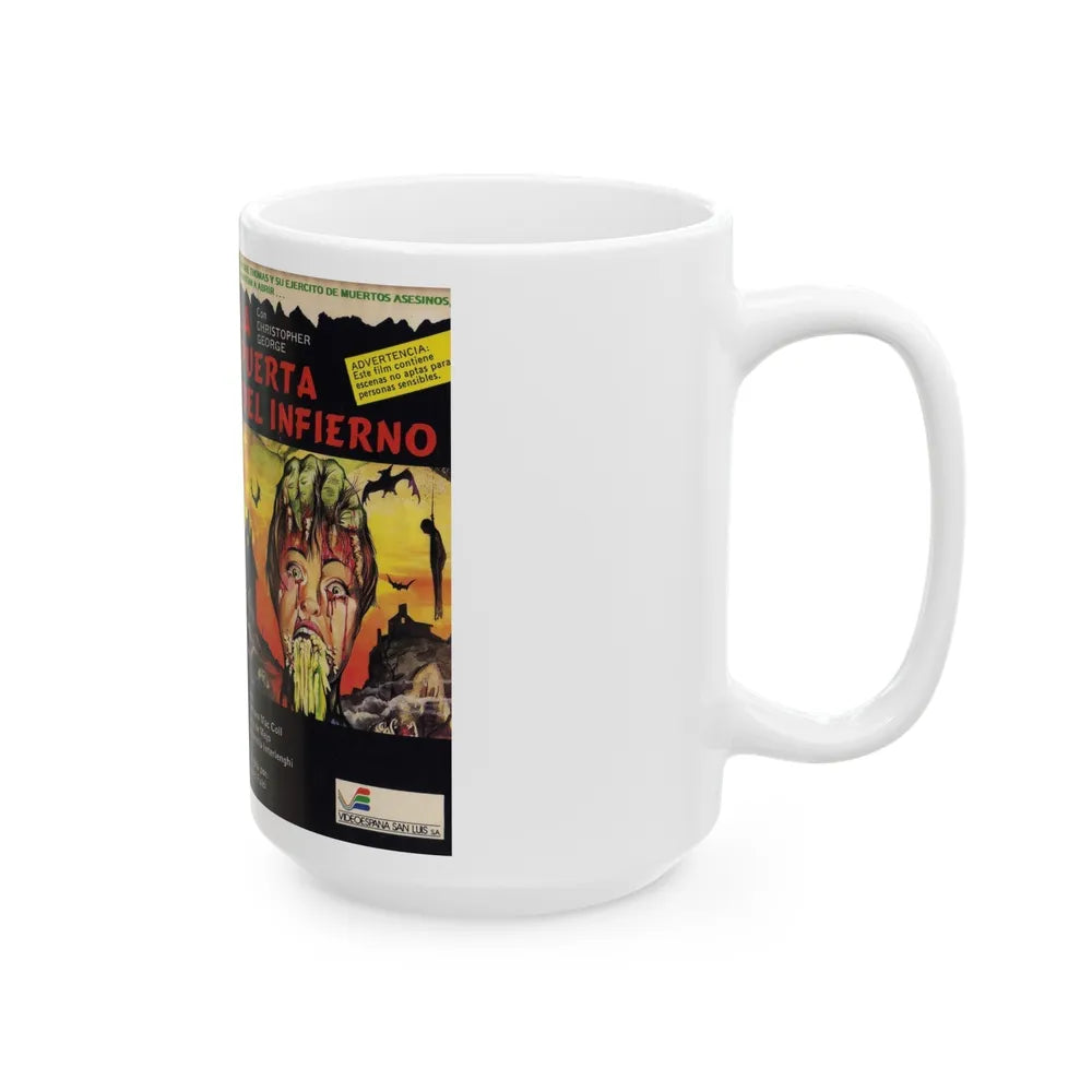 LA PUERTA DEL INFIERNO (VHS COVER) - White Coffee Mug-Go Mug Yourself