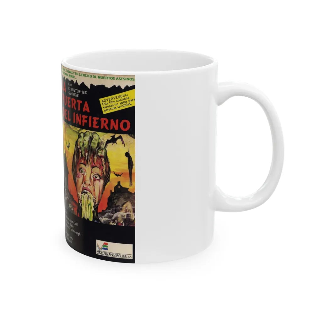 LA PUERTA DEL INFIERNO (VHS COVER) - White Coffee Mug-Go Mug Yourself