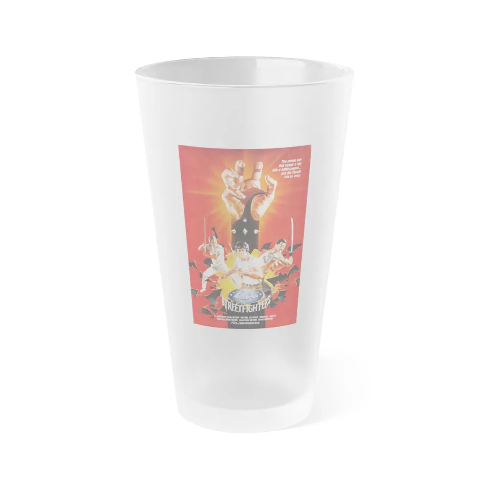 LA STREETFIGHTERS 1985 Movie Poster - Frosted Pint Glass 16oz-16oz-Frosted-Go Mug Yourself