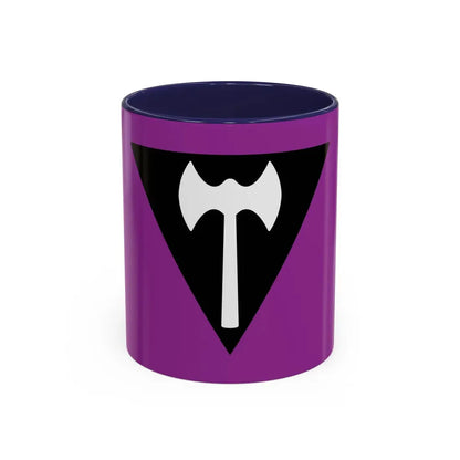 Labrys Lesbian Pride Flag - Accent Coffee Mug 11oz Navy - Go Mug Yourself
