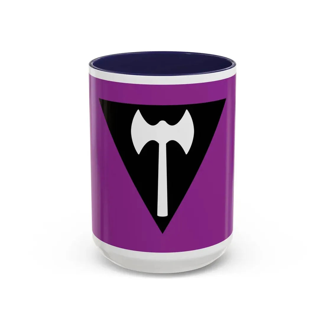 Labrys Lesbian Pride Flag - Accent Coffee Mug 15oz Navy - Go Mug Yourself