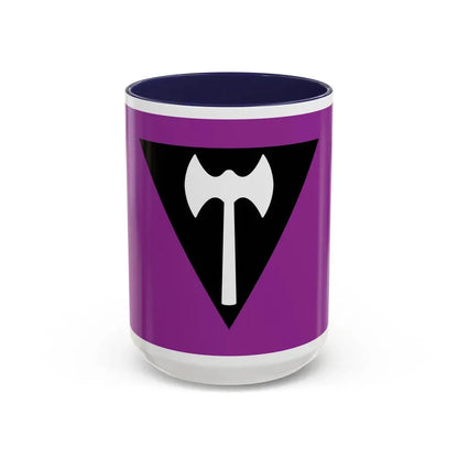 Labrys Lesbian Pride Flag - Accent Coffee Mug 15oz Navy - Go Mug Yourself