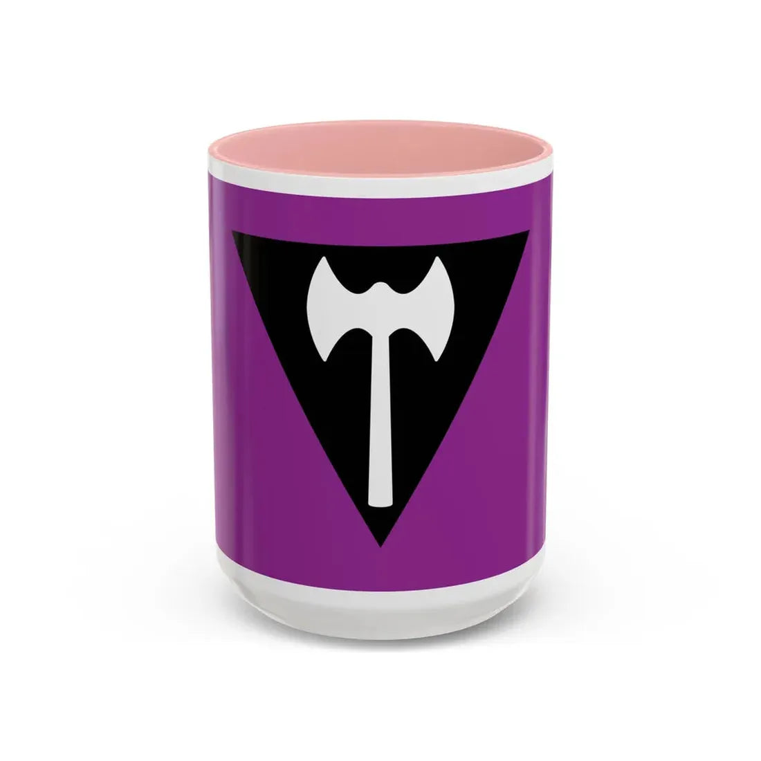 Labrys Lesbian Pride Flag - Accent Coffee Mug 15oz Pink - Go Mug Yourself
