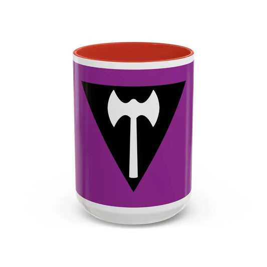 Labrys Lesbian Pride Flag - Accent Coffee Mug 15oz Red - Go Mug Yourself