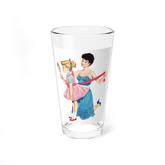 Lace Federation of Great Britain advertisement, 1958 - Pint Glass 16oz 16oz - Go Mug Yourself
