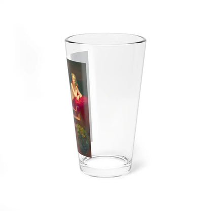 Lady and Peacock - Pint Glass 16oz-Go Mug Yourself