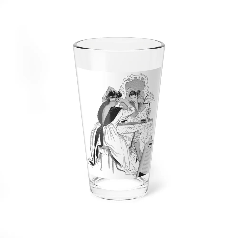 Lady at her Vanity, 1953 - Pint Glass 16oz-16oz-Go Mug Yourself