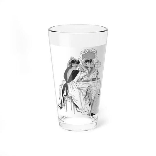 Lady at her Vanity, 1953 - Pint Glass 16oz 16oz - Go Mug Yourself