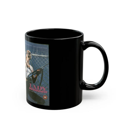 LADY AVENGER (VHS COVER) - Black Coffee Mug-Go Mug Yourself