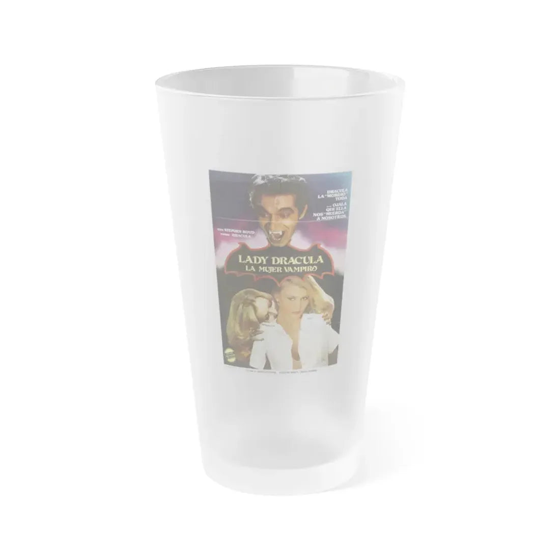 LADY DRACULA 1977 Movie Poster - Frosted Pint Glass 16oz 16oz Frosted - Go Mug Yourself