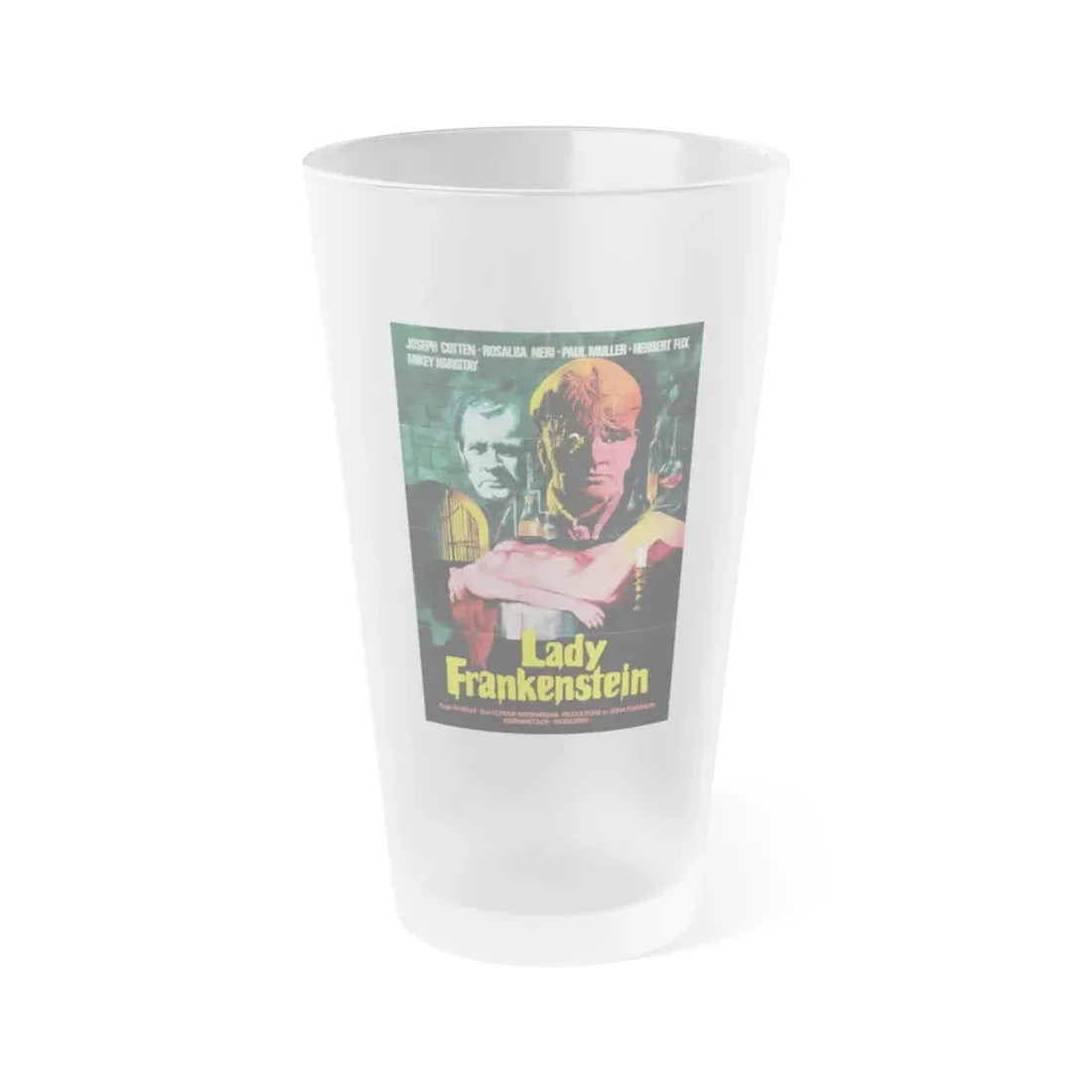 LADY FRANKENSTEIN (2) 1971 Movie Poster - Frosted Pint Glass 16oz 16oz Frosted - Go Mug Yourself