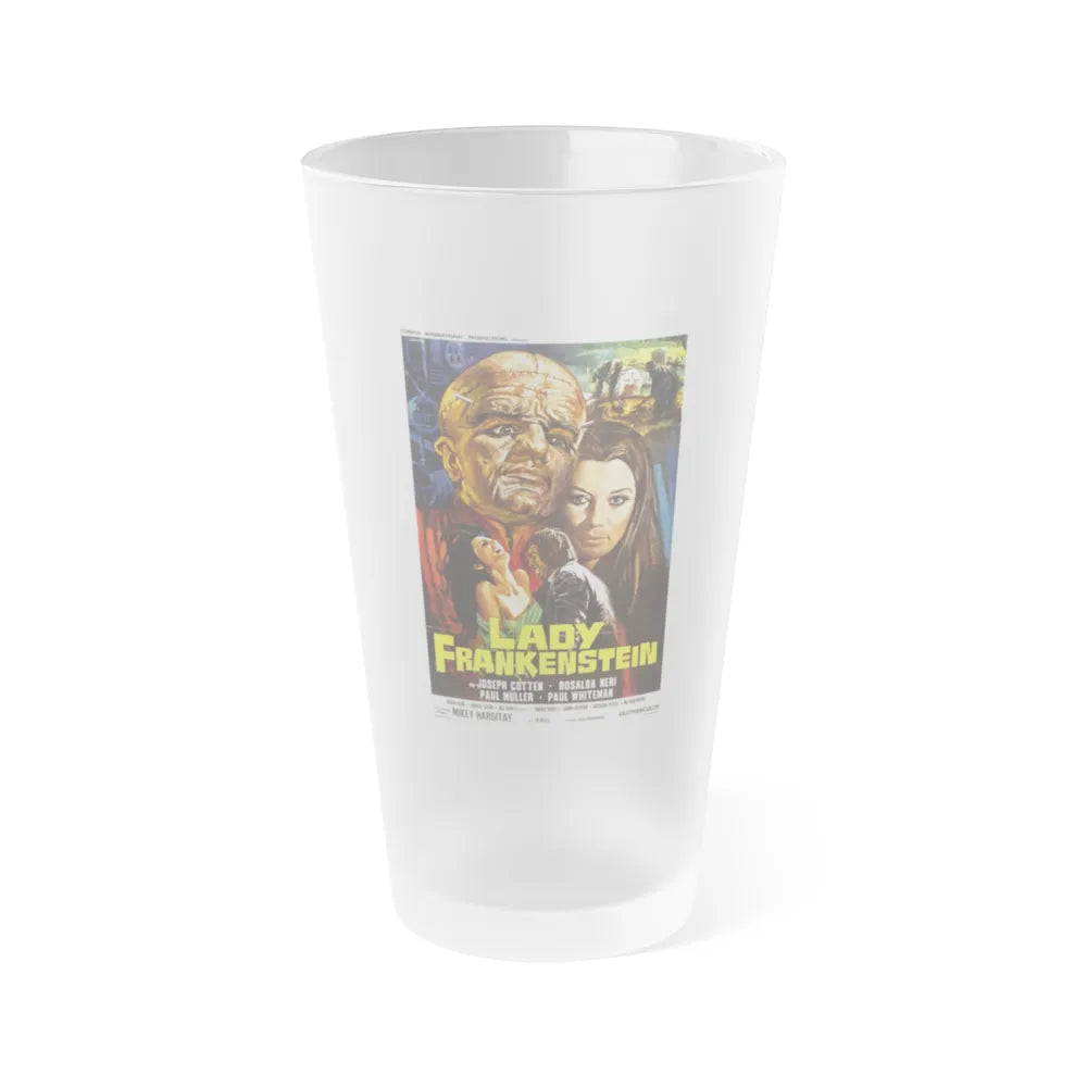 LADY FRANKENSTEIN (3) 1971 Movie Poster - Frosted Pint Glass 16oz-16oz-Frosted-Go Mug Yourself