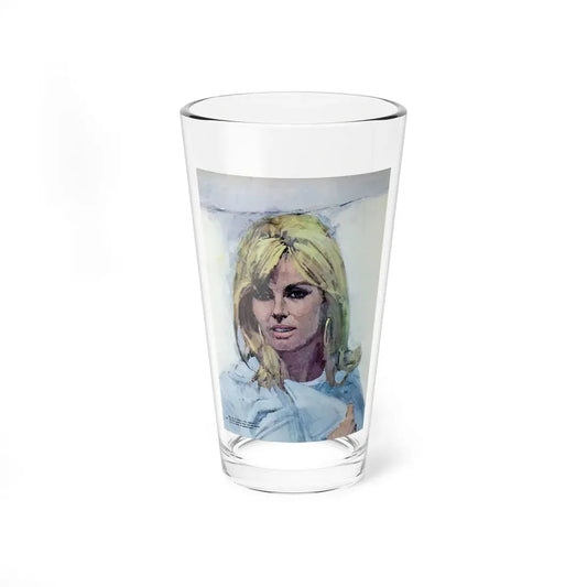 Lady in Blue by C.Turner, Woman magazine, December 31, 1966 - Pint Glass 16oz 16oz - Go Mug Yourself