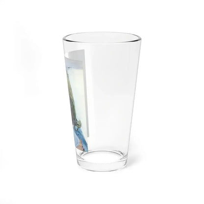 Lady in Blue by C.Turner, Woman magazine, December 31, 1966 - Pint Glass 16oz - Go Mug Yourself