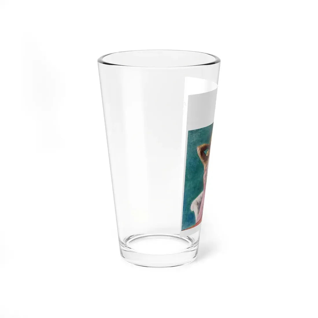 Lady In Laros Gown, advertisement, Harper's Bazaar, February 1946 - Pint Glass 16oz - Go Mug Yourself