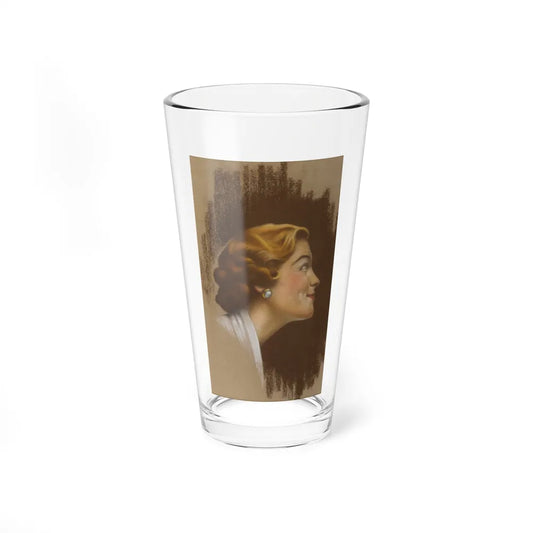 Lady in Profile, original illustration - Pint Glass 16oz-16oz-Go Mug Yourself