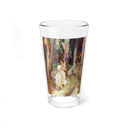 Lady in Woods - Pint Glass 16oz-16oz-Go Mug Yourself