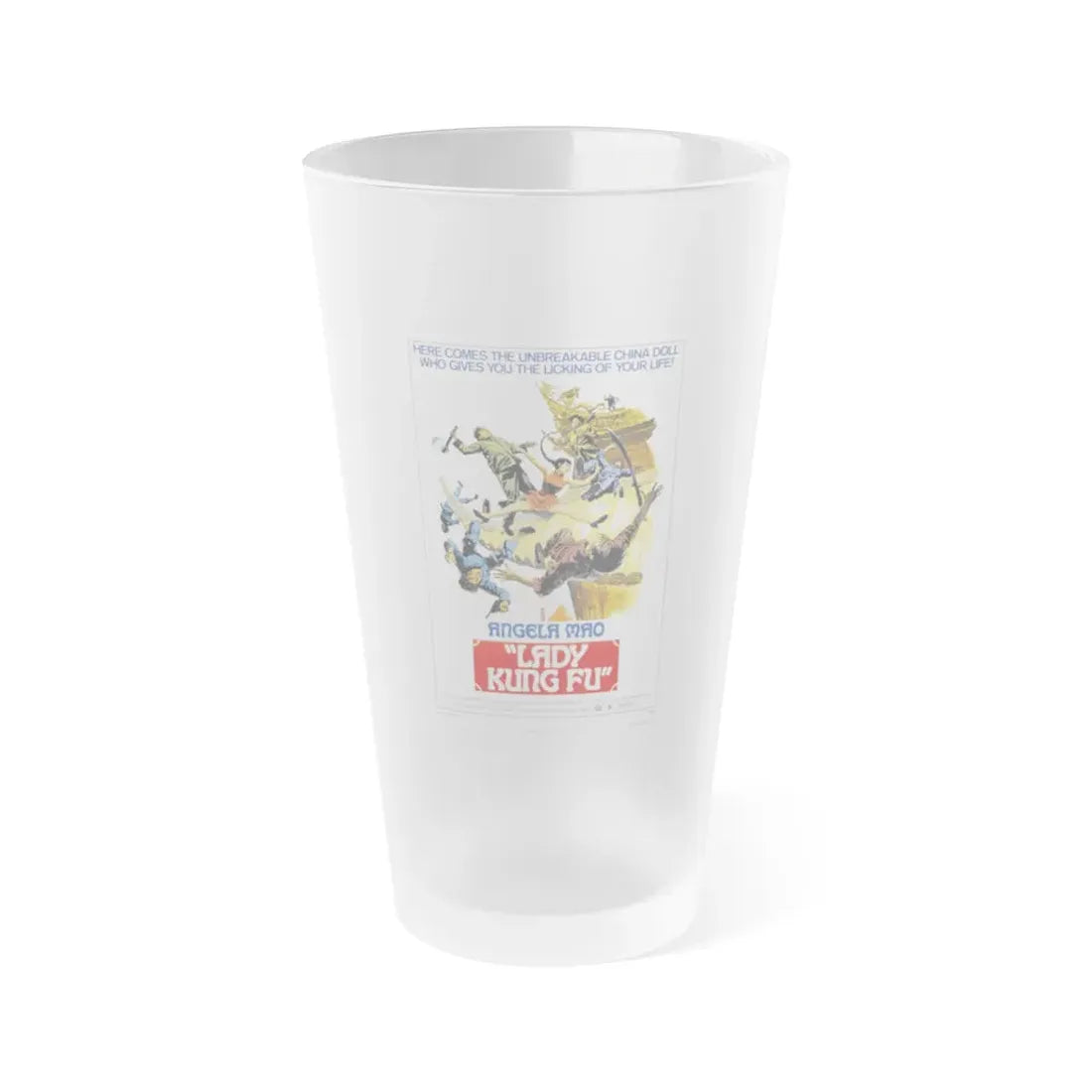 LADY KUNG FU (HAPKIDO) 1972 Movie Poster - Frosted Pint Glass 16oz 16oz Frosted - Go Mug Yourself