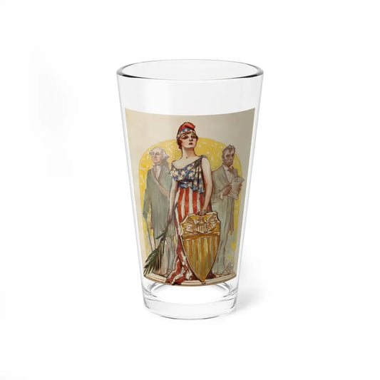 Lady Liberty, The Elks Magazine cover, February 1928 - Pint Glass 16oz 16oz - Go Mug Yourself