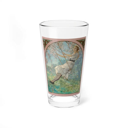 Lady on Swing - Pint Glass 16oz-16oz-Go Mug Yourself