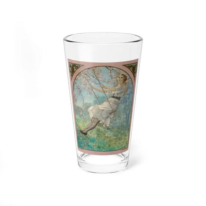 Lady on Swing - Pint Glass 16oz 16oz - Go Mug Yourself