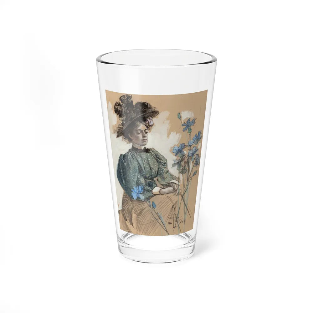 Lady with Flowers, 1896 - Pint Glass 16oz-16oz-Go Mug Yourself