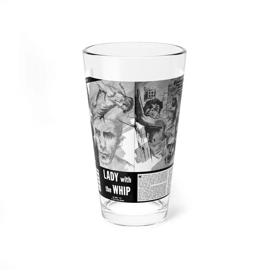 Lady with the Whip, Real Men, December 1958 - Pint Glass 16oz-16oz-Go Mug Yourself