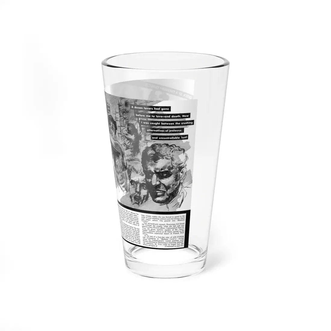 Lady with the Whip, Real Men, December 1958 - Pint Glass 16oz - Go Mug Yourself