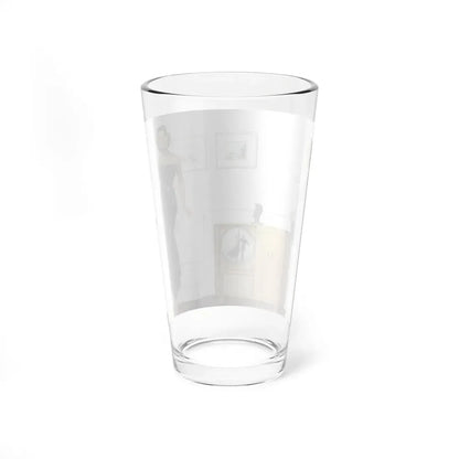 Lady with TV - Pint Glass 16oz - Go Mug Yourself