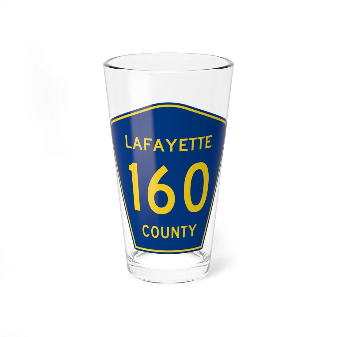 Lafayette County Route 160 MS (Mississippi) (Road Sign) Pint Glass 16oz 16oz - Go Mug Yourself