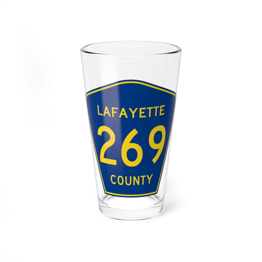 Lafayette County Route 269 MS (Mississippi) (Road Sign) Pint Glass 16oz 16oz - Go Mug Yourself