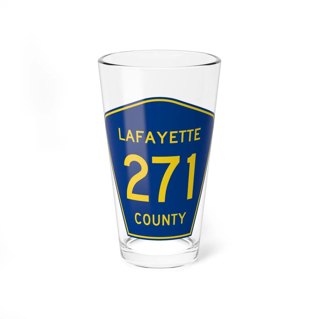 Lafayette County Route 271 MS (Mississippi) (Road Sign) Pint Glass 16oz 16oz - Go Mug Yourself