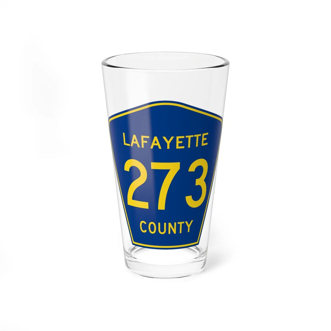 Lafayette County Route 273 MS (Mississippi) (Road Sign) Pint Glass 16oz 16oz - Go Mug Yourself
