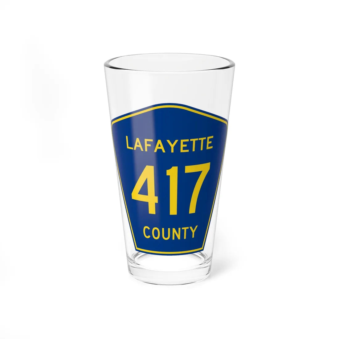 Lafayette County Route 417 MS (Mississippi) (Road Sign) Pint Glass 16oz 16oz - Go Mug Yourself
