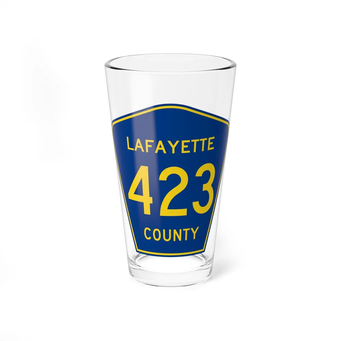 Lafayette County Route 423 MS (Mississippi) (Road Sign) Pint Glass 16oz 16oz - Go Mug Yourself