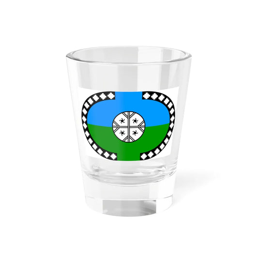 Lafquenche flag (Argentina) Shot Glass 1.5oz 1.5oz - Go Mug Yourself